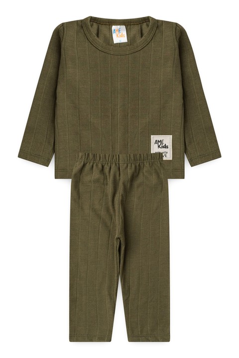 Conjunto Blusa e Calça Milano - Verde - Ame Kids