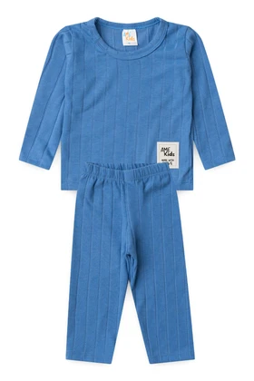 Conjunto Blusa e Calça Milano - Azul Rivera - Ame Kids