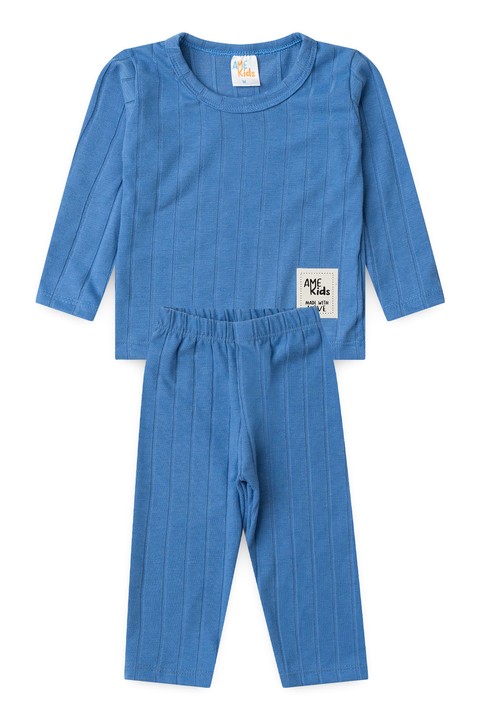 Conjunto Blusa e Calça Milano - Azul Rivera - Ame Kids