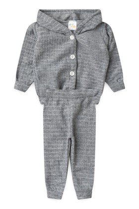 Conjunto Blusa e Calça Bouclé Quadriculado - Mescla  - Ame Kids