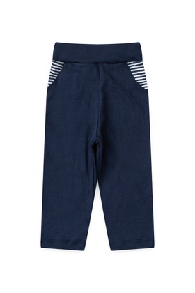 Conjunto Infantil Bebê Meia Estação Blusa Listrada e Calça Menino - Azul Marinho - Ame Kids