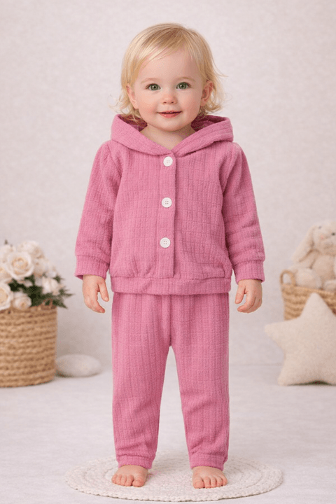 Conjunto Blusa e Calça Bouclé Quadriculado - Rosa Barbie - Ame Kids