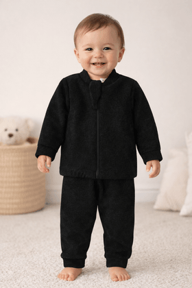 Conjunto Blusa e Calça Bouclé - Preto - Ame Kids