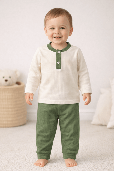 Conjunto Blusa Manga Longa e Calça Moscou - Verde - Ame Kids