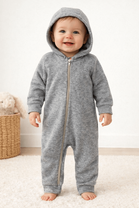 Macacão Bouclé - Mescla - Ame Kids