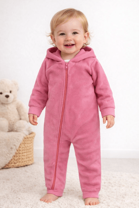 Macacão Bouclé - Rosa Barbie - Ame Kids