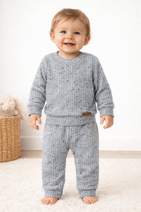 Conjunto Blusa Manga Longa e Calça Brush - Preto - Ame Kids