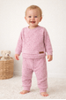 Conjunto Blusa Manga Longa e Calça Brush - Rosa - Ame Kids