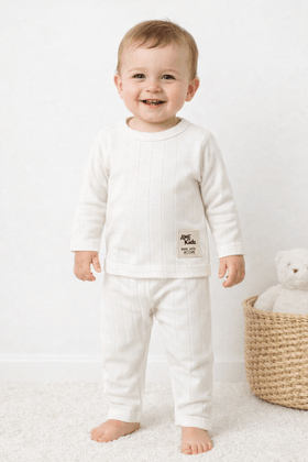 Conjunto Blusa e Calça Milano - Off-White - Ame Kids