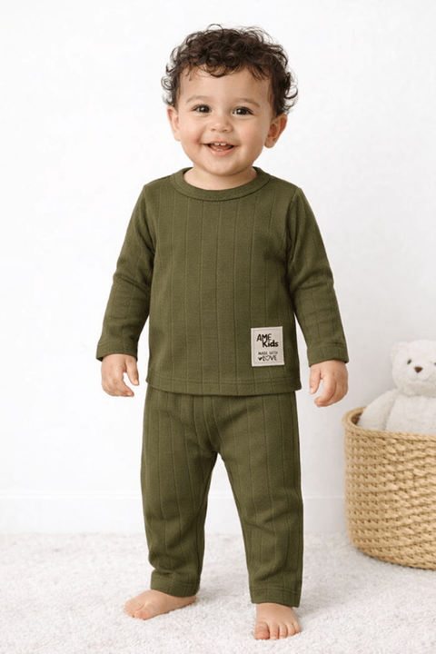 Conjunto Blusa e Calça Milano - Verde - Ame Kids