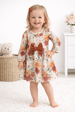 Vestido Manga Longa - Floral Terra - Ame Kids