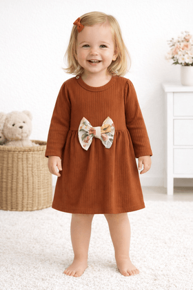 Vestido Manga Longa - Terra - Ame Kids