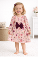 Vestido Manga Longa - Floral Beringela - Ame Kids