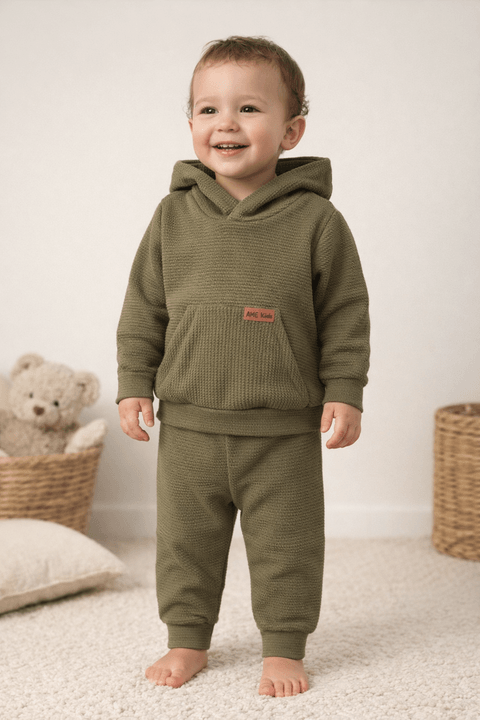 Conjunto Casaco  e Calça Turim - Verde Militar - Ame Kids