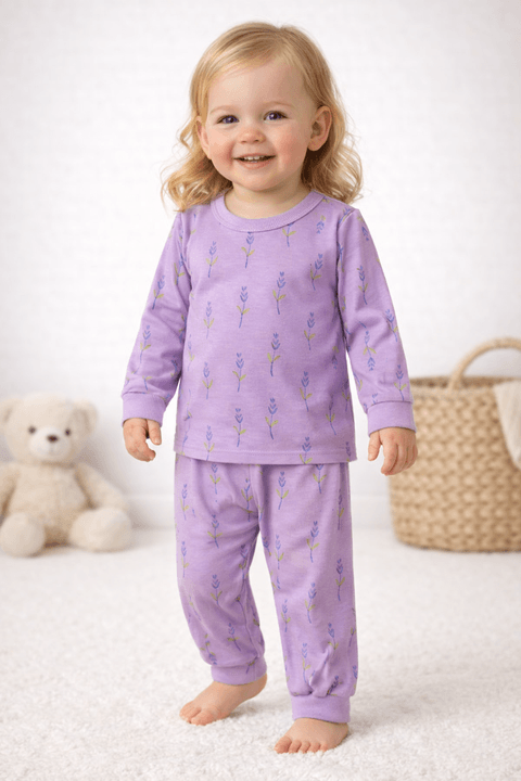 Conjunto Pijama Blusa e Calça - Lavanda - Ame Kids