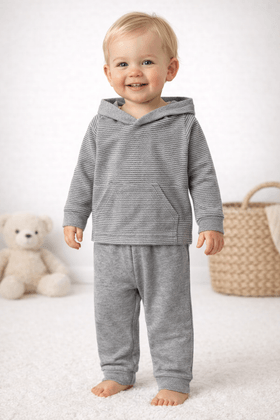 Conjunto Blusa Manga Longa e Calça - Sustentável Mescla - Ame Kids