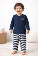Conjunto Blusa Manga Longa e Calça Ecosustentável - Azul Marinho - Ame Kids