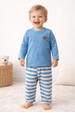 Conjunto Blusa Manga Longa e Calça Ecosustentável - Azul - Ame Kids