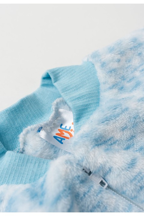 Macacão Fleece - Rajado Azul - Ame Kids