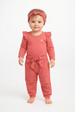 Conjunto Body Canelado Menina - Pêssego - Ame Kids