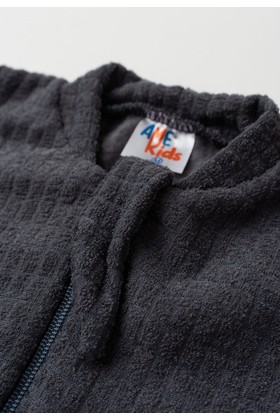 Macacão Bouclé Quadriculado - Chumbo - Ame Kids