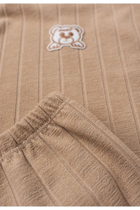 Conjunto Blusa Manga Longa Ursinho e Calça - Nude - Ame Kids