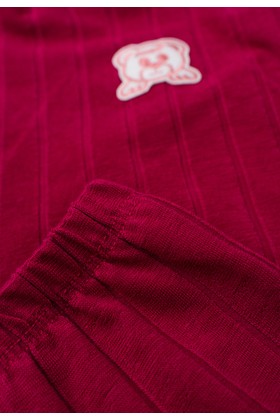 Conjunto Blusa Manga Longa Ursinho e Calça - Fucsia - Ame Kids