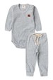 Conjunto Body Canelado Menino - Mescla - Ame Kids