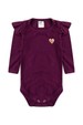 Conjunto Body Canelado Menina - Beringela - Ame Kids