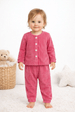 Conjunto Casaco  Manga Longa e  Calça Plush - Rosa - Ame Kids