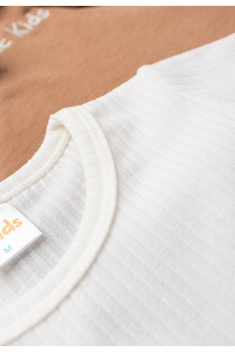 Conjunto Infantil Jardineira e Blusa - Doce de Leite - Ame Kids