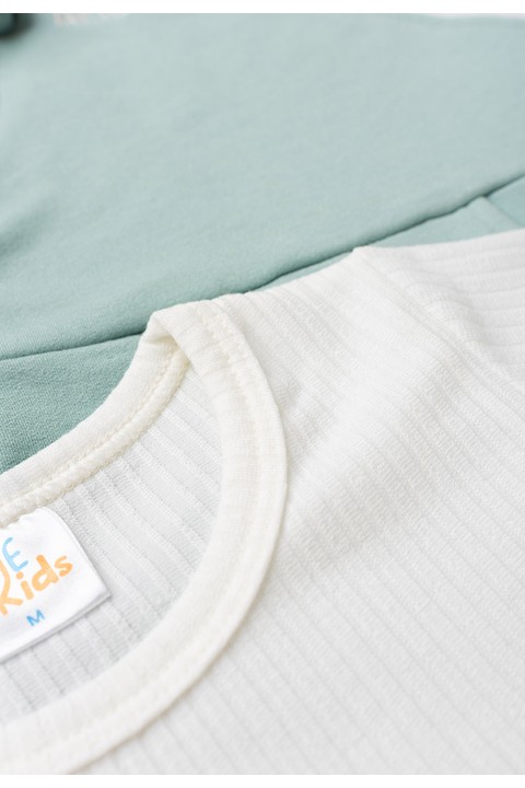 Conjunto Infantil Jardineira e Blusa - Verde Jade - Ame Kids