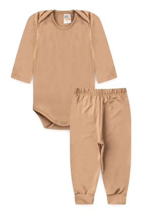 Conjunto Body e Calça Térmica - Caramelo - Ame Kids