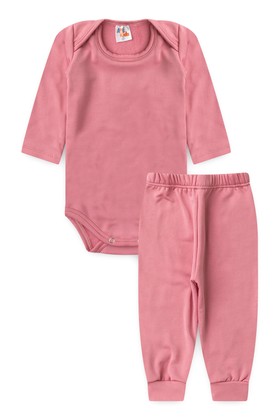 Conjunto Body e Calça Térmica - Rosa - Ame Kids