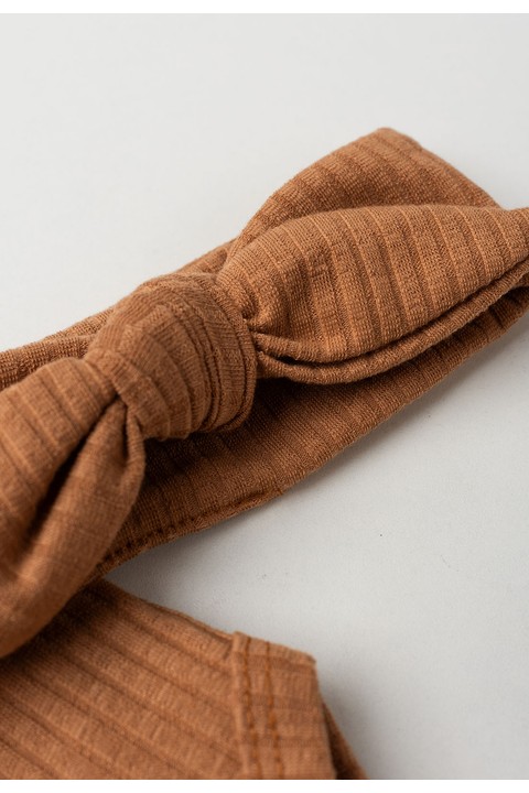 Conjunto Body Canelado Menina - Caramelo - Ame Kids