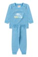 Conjunto Pijama Bebê Meia Estação Blusa e Calça - Elefantinho Azul - Ame Kids