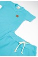 Conjunto Body Canelado Curto Menino - Ciano - Ame Kids
