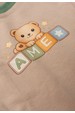 Conjunto Pijama Bebê Meia Estação Blusa e Calça - Ursinho Caqui - Ame Kids