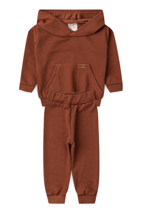 Conjunto Infantil Bebê Casaco  e Calça Turim - Avelã - Ame Kids