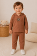 Conjunto Infantil Bebê Blusa Manga Longa Ursinho e Calça - Caramelo - Ame Kids