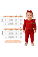 Conjunto Infantil Bebê Body Canelado Menina - Vermelho - Ame Kids