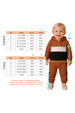 Conjunto Infantil Bebê Casaco e Calça Moletom - Tricolor Marrom - Ame Kids