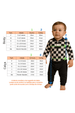 Conjunto Infantil Bebê Body e Calça Canelado - Xadrez Preto - Ame Kids