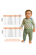 Conjunto Infantil Bebê Body e Calça Canelado - Xadrez Verde - Ame Kids