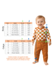 Conjunto Infantil Bebê Body e Calça Canelado - Xadrez Avelã - Ame Kids
