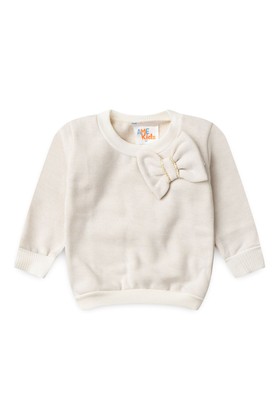 Conjunto Infantil Blusa e Calça Moletom - Off-White - Ame Kids