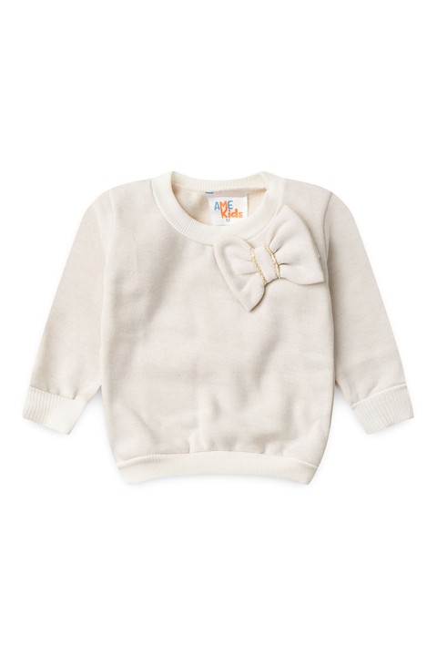 Conjunto Infantil Blusa e Calça Moletom - Off-White - Ame Kids