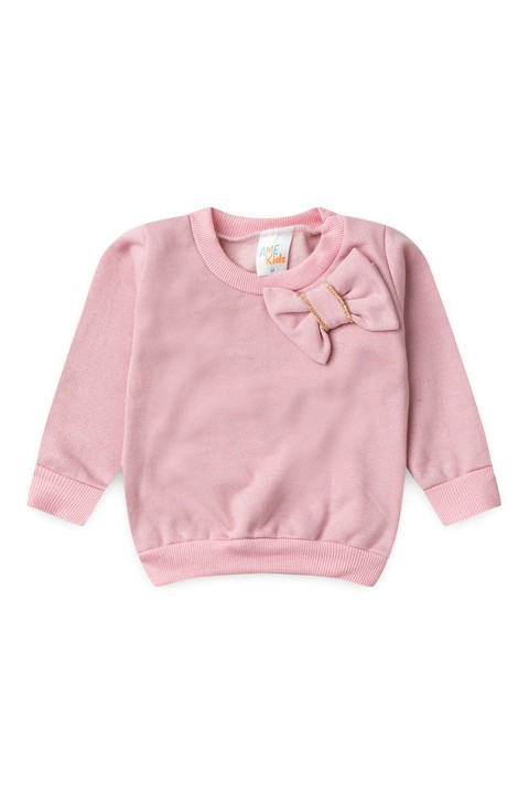 Conjunto Infantil Blusa e Calça Moletom - Rosa - Ame Kids