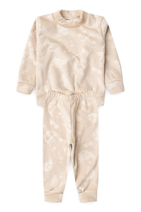 Conjunto Blusa Manga Longa e Calça Flanel Luxo- Caramelo- Ame Kids