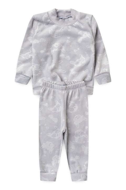 Conjunto Blusa Manga Longa e Calça Flanel Luxo- Mescla- Ame Kids